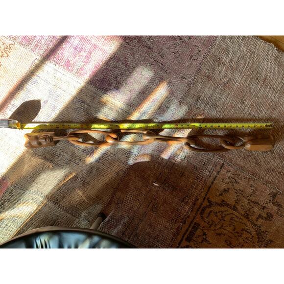Wooden African Wedding Marriage Chain Hand Carved Vintage Vibes - Picture 8 of 9
